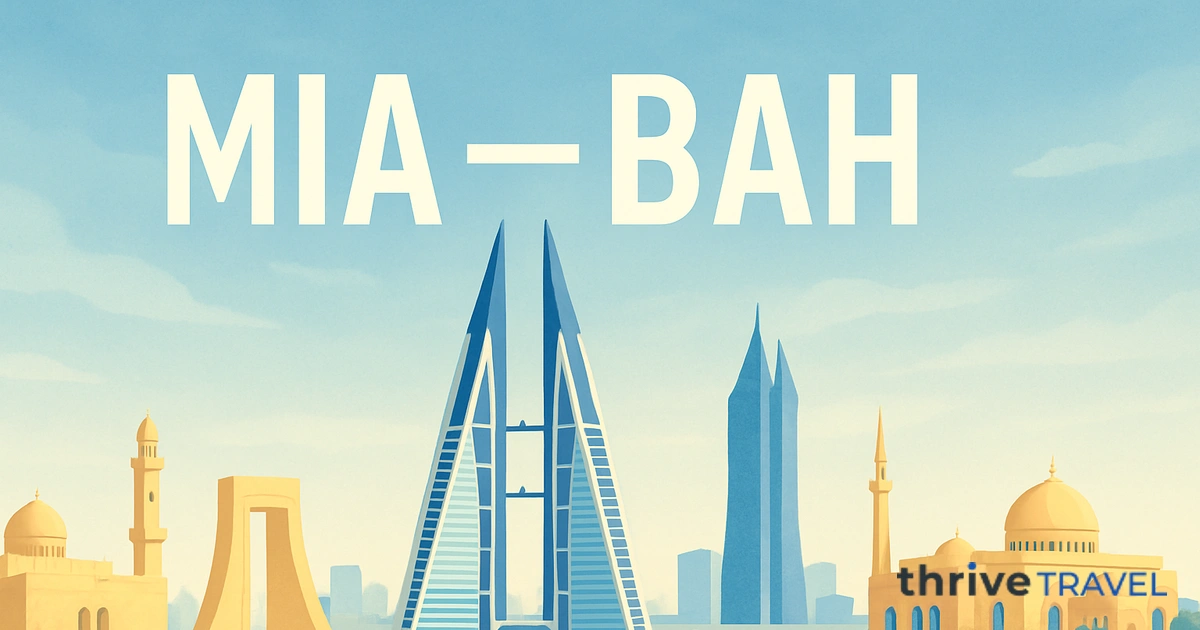 Miami to Bahrain