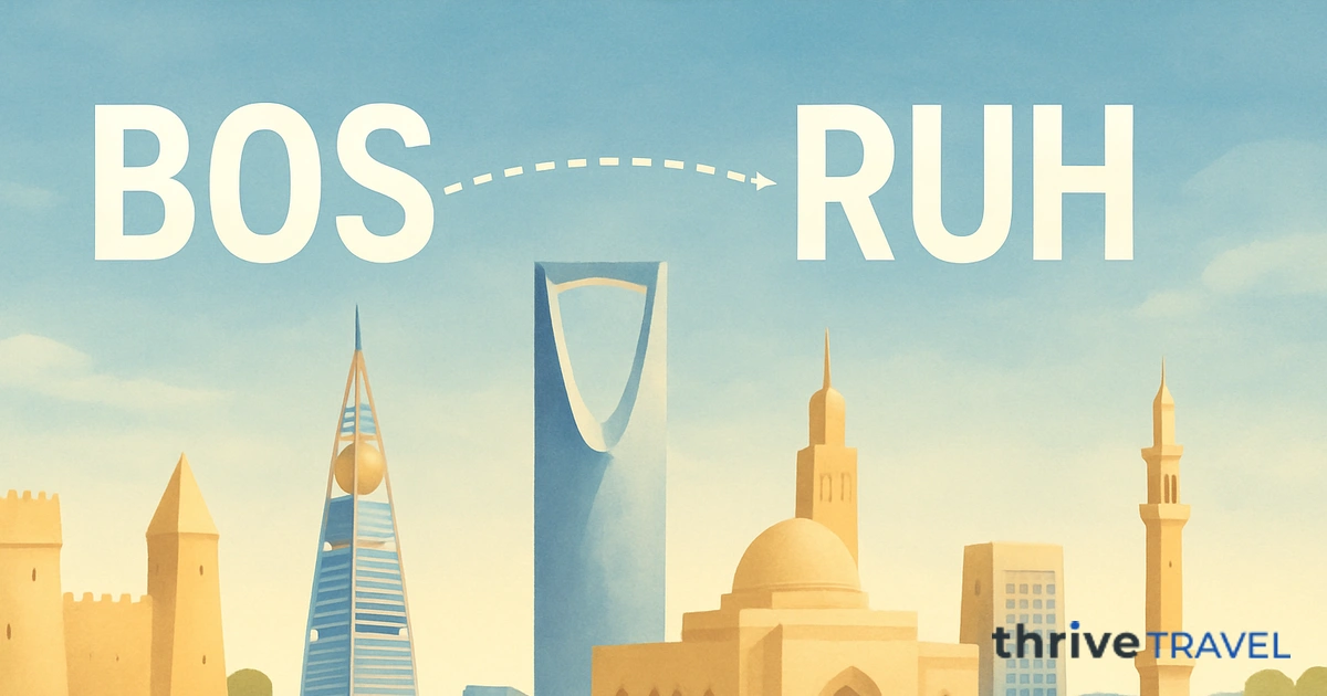 Boston to Riyadh