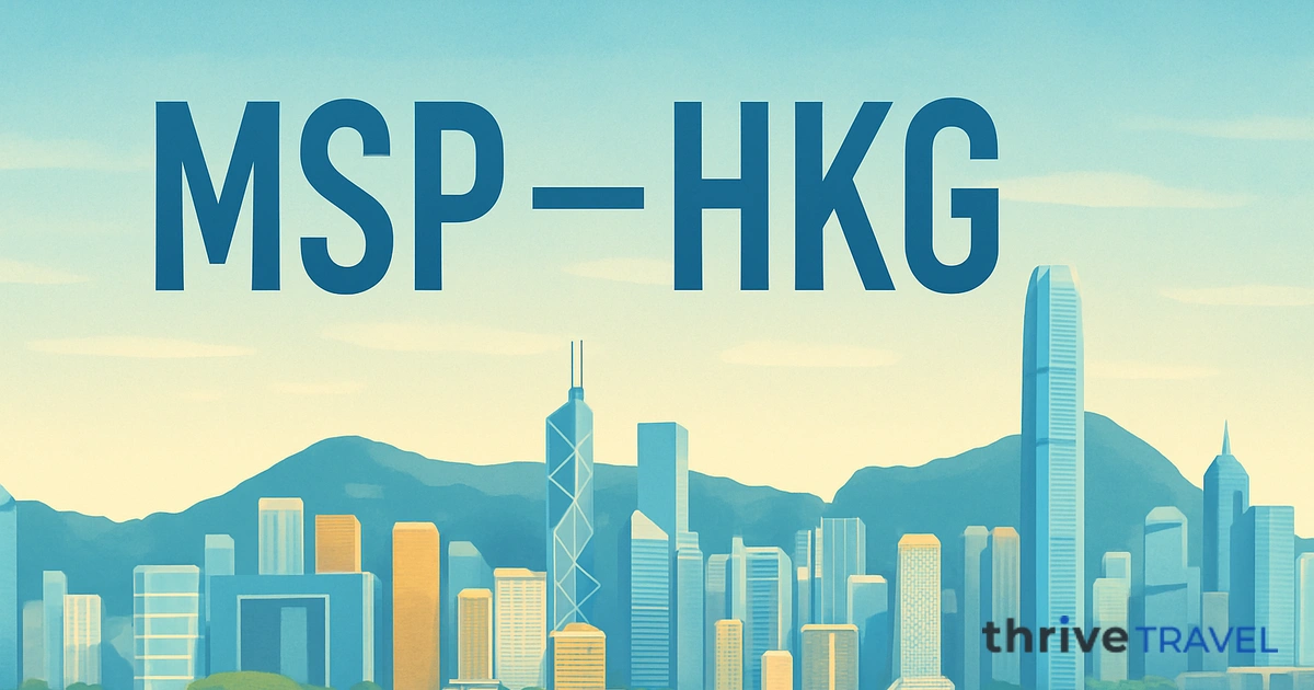 Minneapolis to Hong Kong