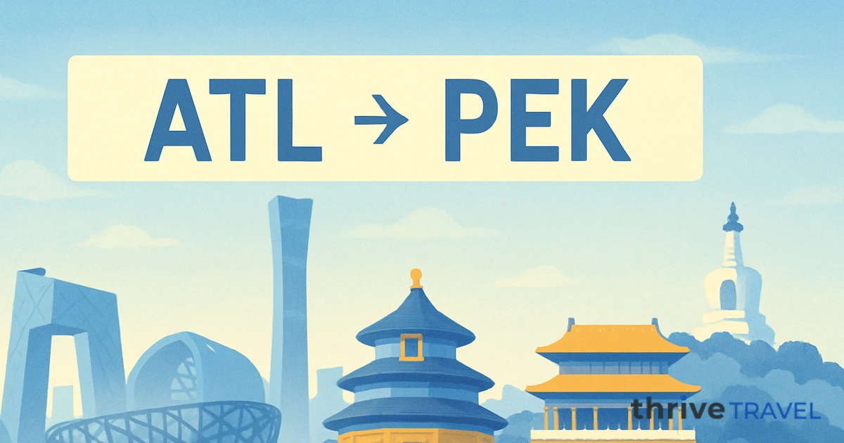 Atlanta to Beijing