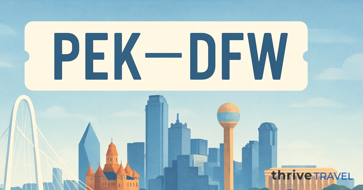 Beijing to Dallas-Fort Worth