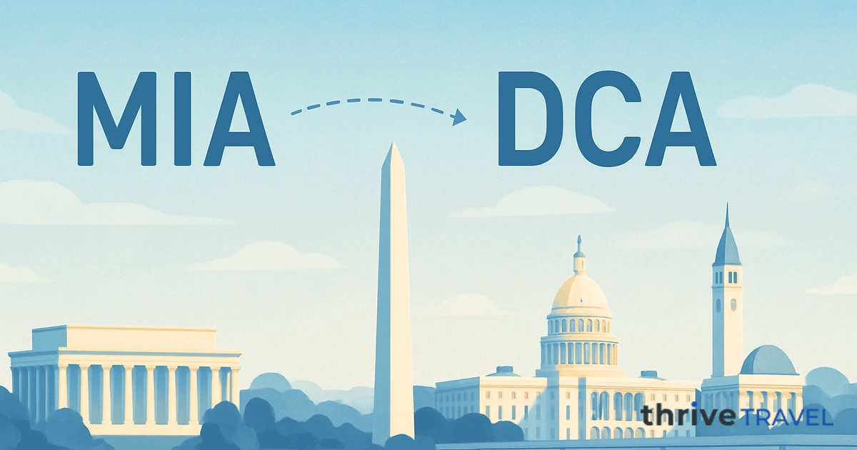 Miami to Washington D.C.
