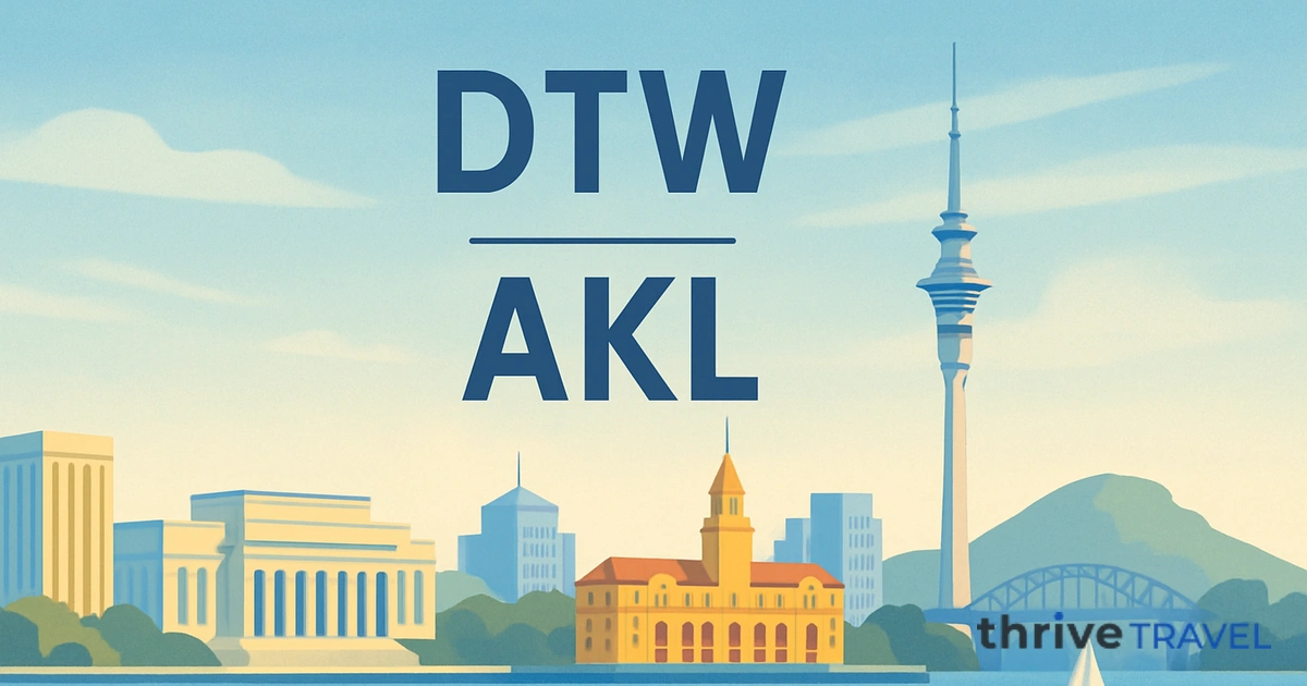 Detroit to Auckland