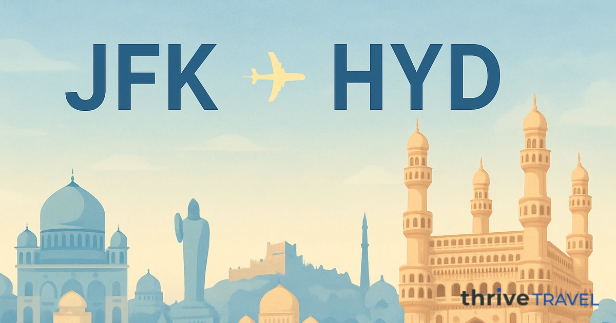 New York to Hyderabad