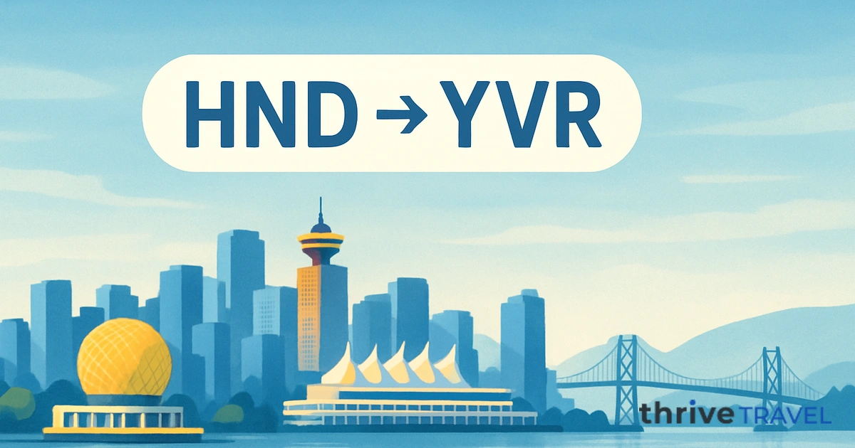 Tokyo to Vancouver