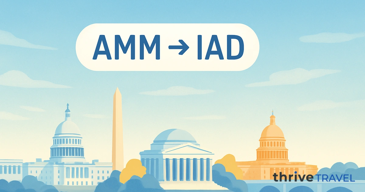 Amman to Washington