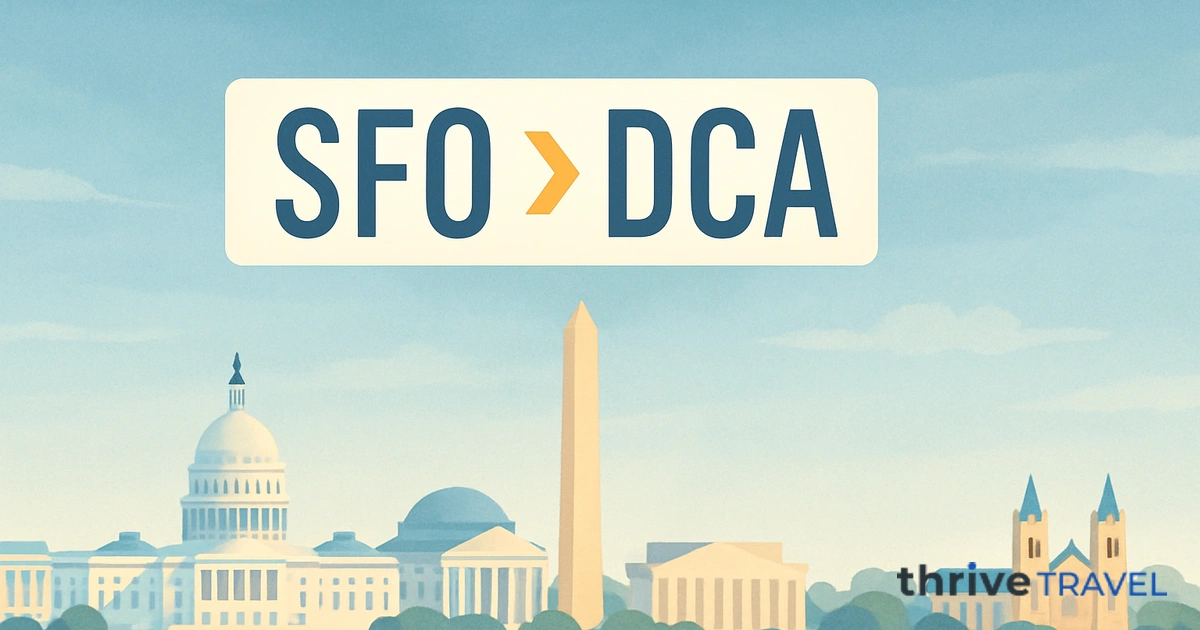 San Francisco to Washington D.C.