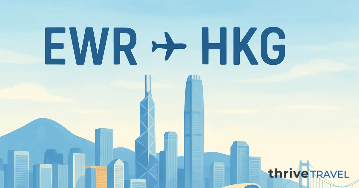 Newark to Hong Kong