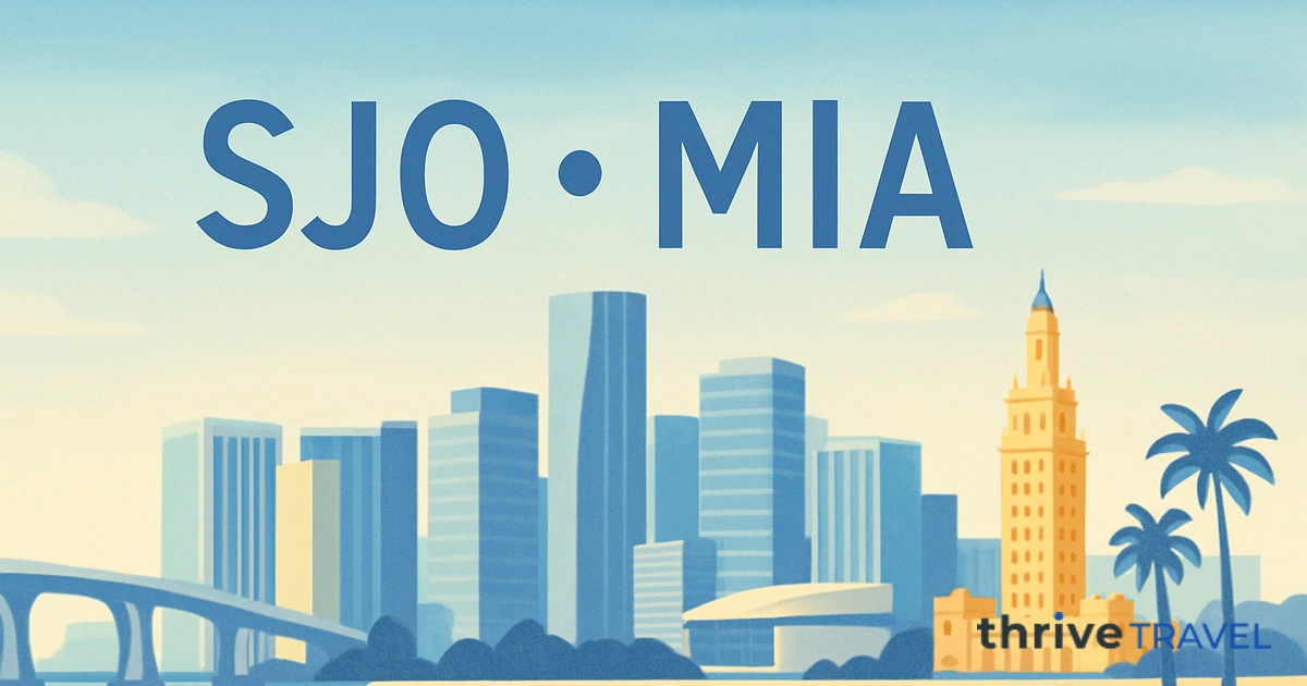 San José to Miami