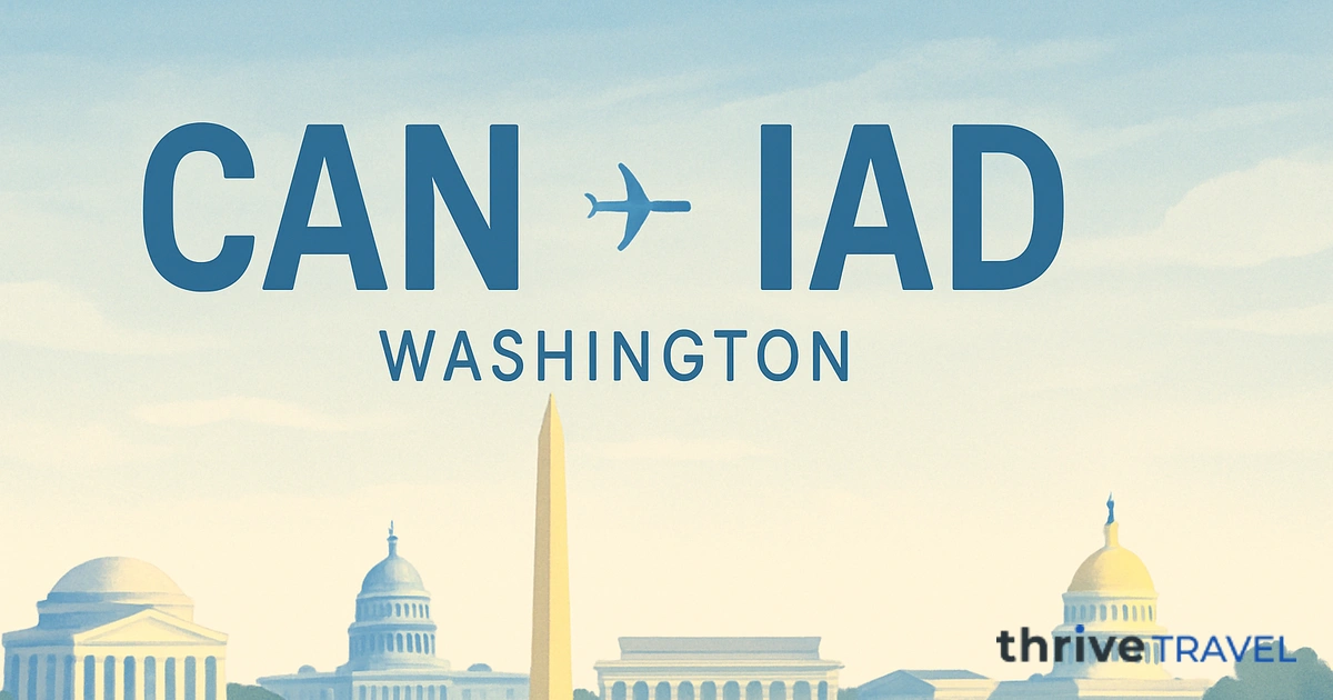 Guangzhou to Washington